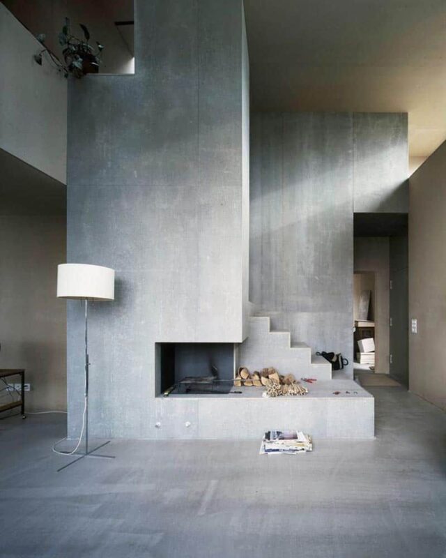 Integrated fireplace & stairs